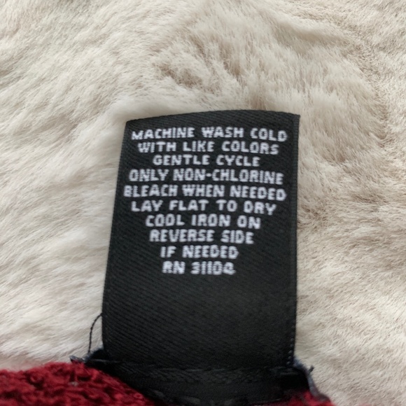 New Directions Maroon Open Front Lace Cardigan- M - Picture 10 of 11